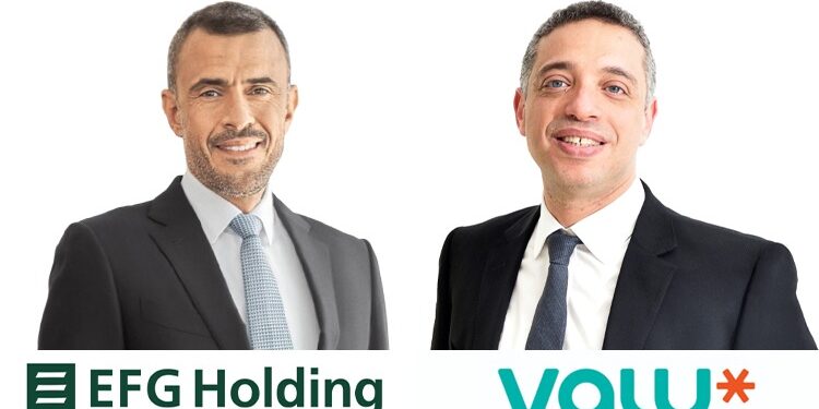 وليد حسونة الرئيس التنفيذي لـ "ڤاليو". كريم عوض الرئيس التنفيذي لـ "إي اف چي"