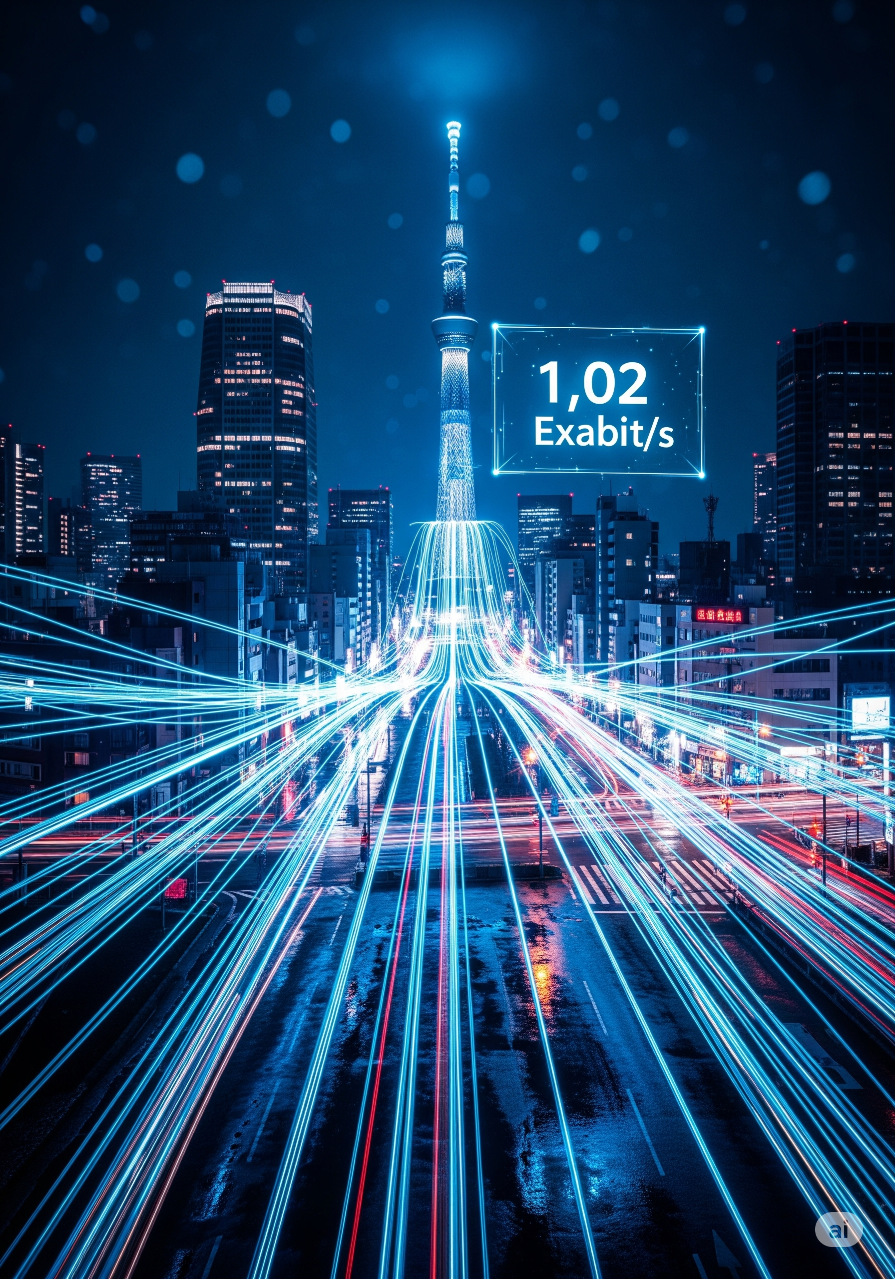 صورة معالجة بالذكاء الاصطناعي عن الانترنت في اليابان