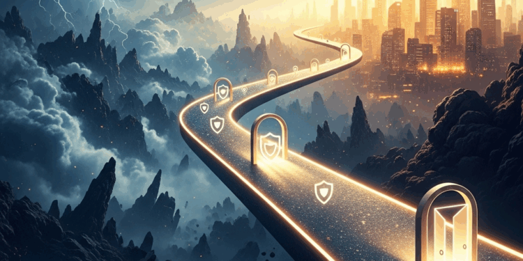 صورة مصممة بالذكاء الاصطناعي عن إدارة المخاطر للشركات الناشئة