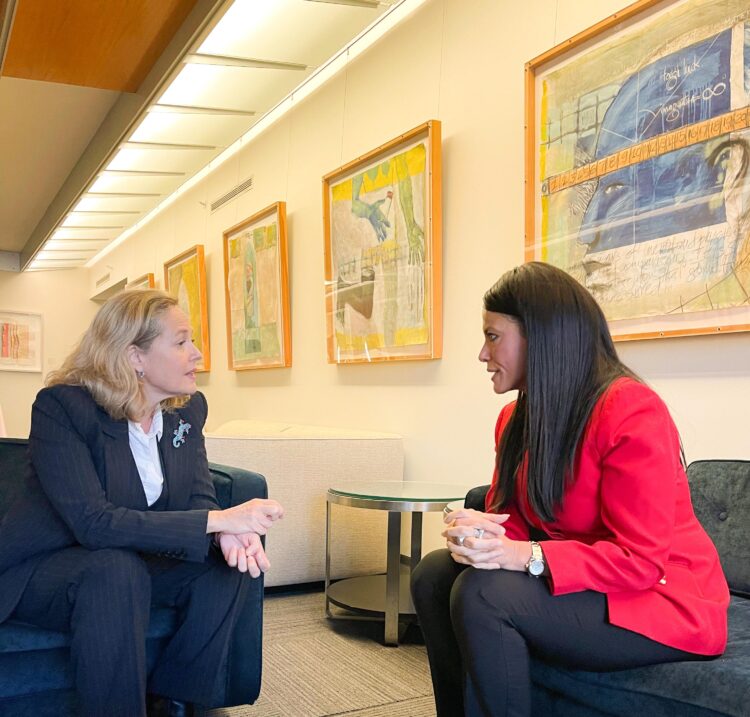 مباحثات رانيا المشاط مع البنك الأوروبي