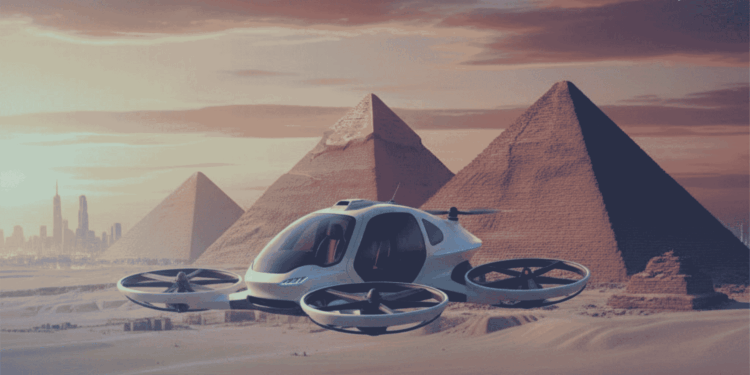 صورة تعبيرية عن التاكسي الطائر في مصر