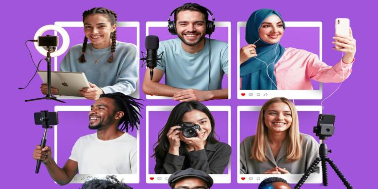 صورة تعبيرية عن صناعة المحتوى والمؤثرون